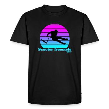 Scooter freestyle sunshine - T-shirt Premium bio Homme - noir - Devant - Nico (187cm)