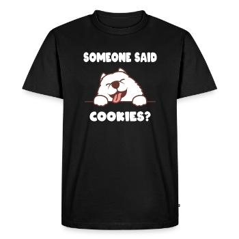 Doux chien biscuits - T-shirt Premium bio Homme - noir - Devant - Nico (187cm)