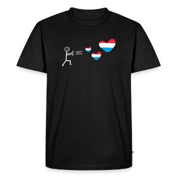 netherlands holland love dutch oranje dutch - Men's Premium Organic T-Shirt - black - Front - Nico (187cm)