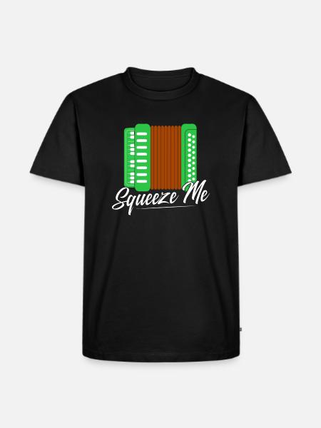Klem mig Polka harmonika - Herre Premium økologisk T-shirt - sort