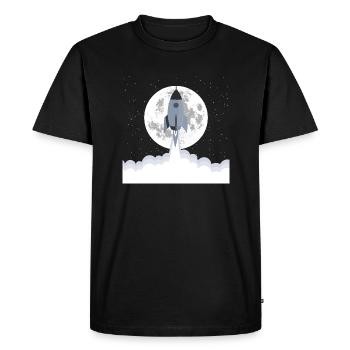 Grey rocket lift off - Men's Premium Organic T-Shirt - black - Front - Nico (187cm)