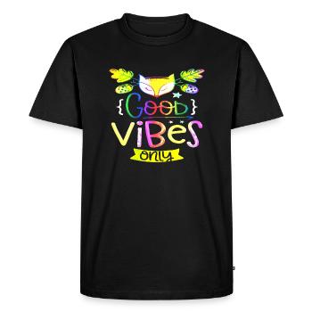 Think outside the box positive thoughts happy - Men's Premium Organic T-Shirt - black - Front - Nico (187cm)
