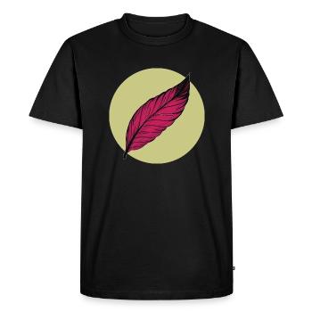 Minimal Feather Summer Couleurs à la mode - T-shirt Premium bio Homme - noir - Devant - Nico (187cm)