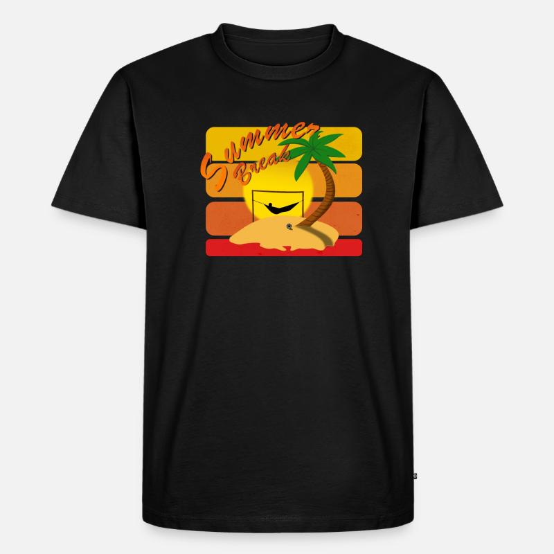 SummerBreak - Männer Premium Bio T-Shirt - Schwarz