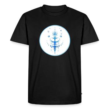 Collection Mystique ~ bleu clair ~ n°9 - T-shirt Premium bio Homme - noir - Devant - Nico (187cm)