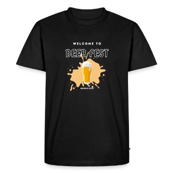 T-Shirt "Beer Fest Munich 2022" - Men's Premium Organic T-Shirt - black - Front - Nico (187cm)