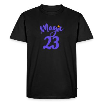 23 magic purple - Men's Premium Organic T-Shirt - black - Front - Nico (187cm)