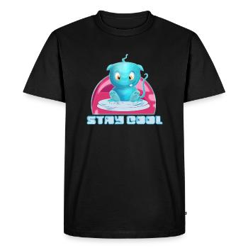 L’ours polaire reste frais et doux - T-shirt Premium bio Homme - noir - Devant - Nico (187cm)