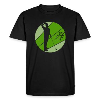 golf golf golfeur tee off - T-shirt Premium bio Homme - noir - Devant - Nico (187cm)