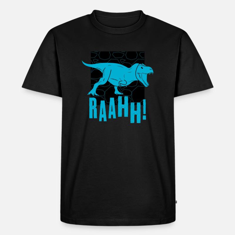 Dinosaurier - Männer Premium Bio T-Shirt - Schwarz