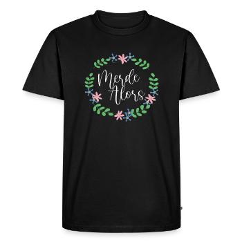 merde alors - humour - T-shirt Premium bio Homme - noir - Devant - Nico (187cm)