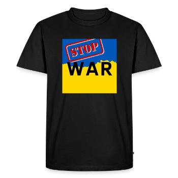 Arrêtez la guerre Ukraine Russie Cadeau de guerre Paix - T-shirt Premium bio Homme - noir - Devant - Nico (187cm)
