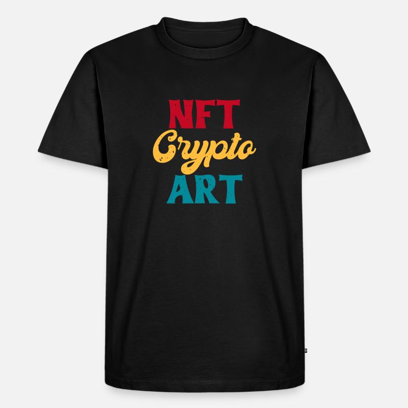 NFT Krypto Kunst - Männer Premium Bio T-Shirt - Schwarz