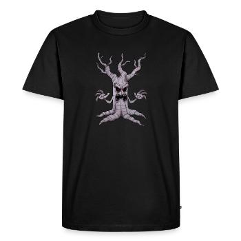Arbre d’Halloween effrayant - T-shirt Premium bio Homme - noir - Devant - Nico (187cm)