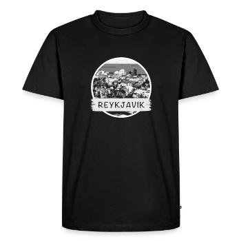 Ville de Reykjavik - T-shirt Premium bio Homme - noir - Devant - Nico (187cm)