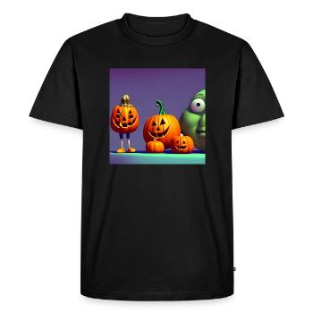 Drôle de citrouille - T-shirt Premium bio Homme - noir - Devant - Nico (187cm)