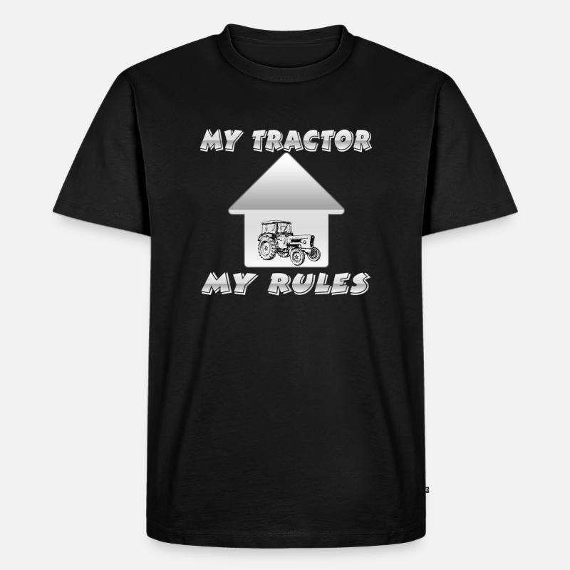 Traktor - Männer Premium Bio T-Shirt - Schwarz