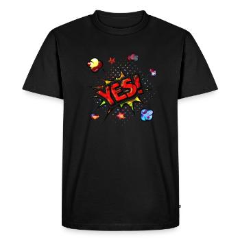 yes sing funny no girl feminism apply always - Men's Premium Organic T-Shirt - black - Front - Nico (187cm)