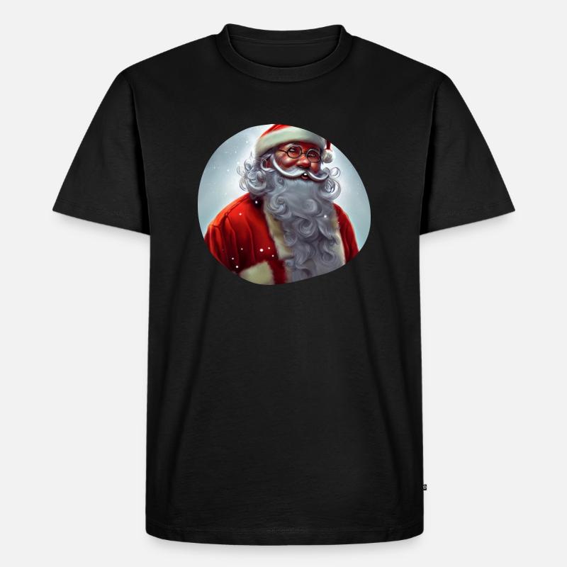 Weihnachtsmann - Männer Premium Bio T-Shirt - Schwarz