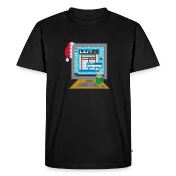 LA LISTE - T-shirt Premium bio Homme - noir - Devant - Nico (187cm)