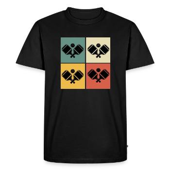 pickleball Retro Pickleball pickleball Vintage - Men's Premium Organic T-Shirt - black - Front - Nico (187cm)