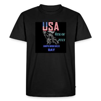 États-Unis, Statue de la Liberté - T-shirt Premium bio Homme - noir - Devant - Nico (187cm)