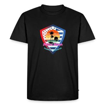Miami, Floride, États-Unis - T-shirt Premium bio Homme - noir - Devant - Nico (187cm)
