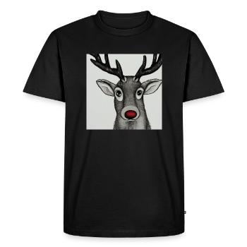 Rudolph the red nose reindeer - Men's Premium Organic T-Shirt - black - Front - Nico (187cm)