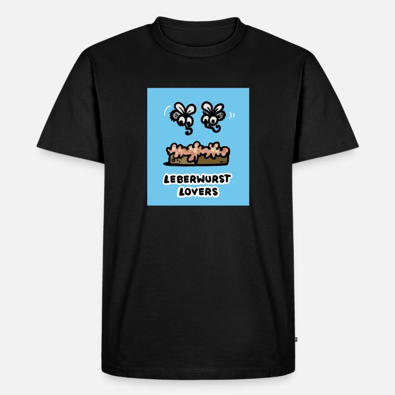 Leberwurst Lovers - Männer Premium Bio T-Shirt - Schwarz