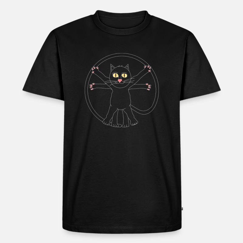Leonardo da Kitty - Men's Premium Organic T-Shirt - black
