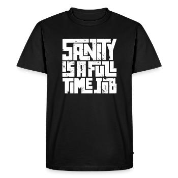 La santé mentale est un travail à temps plein - T-shirt Premium bio Homme - noir - Devant - Nico (187cm)