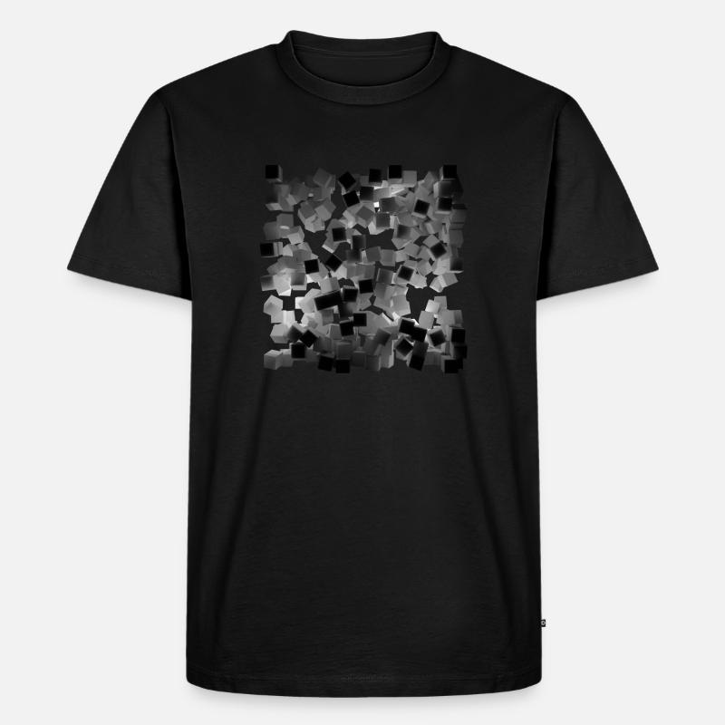 Floating Primitives - Square - Männer Premium Bio T-Shirt - Schwarz