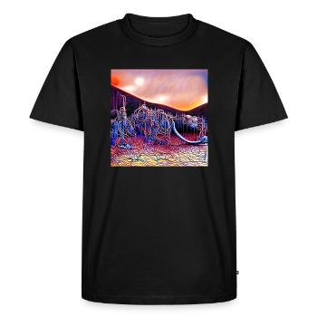 CADAQUES - Men's Premium Organic T-Shirt - black - Front - Nico (187cm)