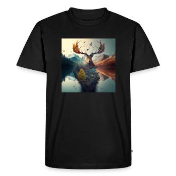 Merveille de la nature sauvage - T-shirt Premium bio Homme - noir - Devant - Nico (187cm)