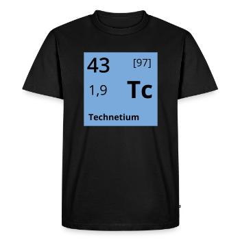 Technetium - Männer Premium Bio T-Shirt - Schwarz - Vorne - Nico (187cm)