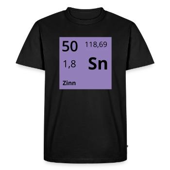 Zinn - Männer Premium Bio T-Shirt - Schwarz - Vorne - Nico (187cm)