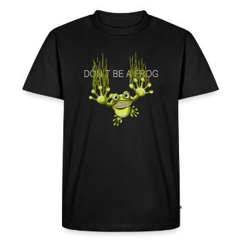 Frog - Men's Premium Organic T-Shirt - black - Front - Nico (187cm)