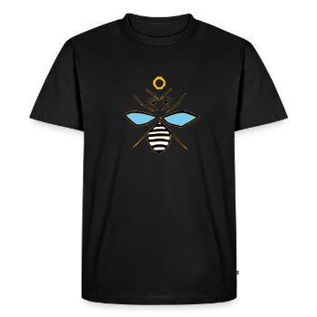 Abeille stylisée - T-shirt Premium bio Homme - noir - Devant - Nico (187cm)