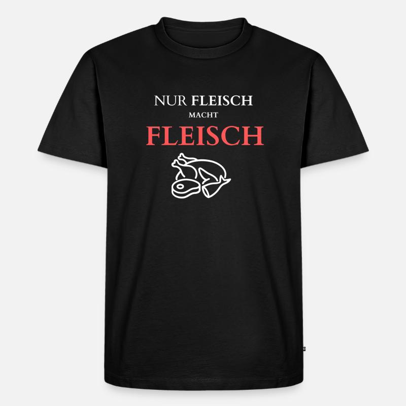 Nur Fleisch macht Fleisch - Männer Premium Bio T-Shirt - Schwarz