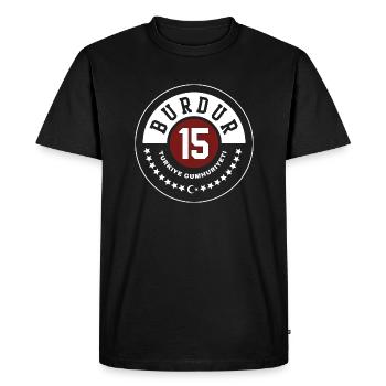 Burdur - Men's Premium Organic T-Shirt - black - Front - Nico (187cm)
