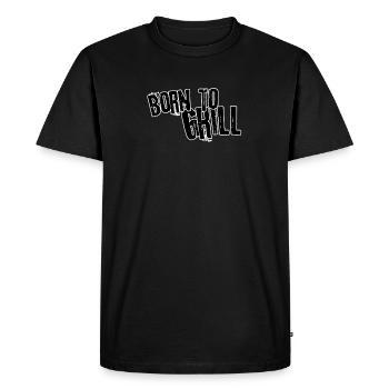 Né pour griller - T-shirt Premium bio Homme - noir - Devant - Nico (187cm)