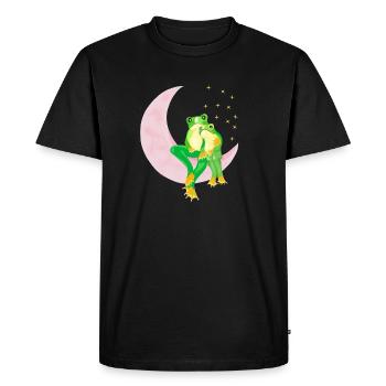Aimer les grenouilles - T-shirt Premium bio Homme - noir - Devant - Nico (187cm)