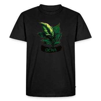 Ocha I Thé Vert Cadeau Cool Motif Tea Lovers - T-shirt Premium bio Homme - noir - Devant - Nico (187cm)