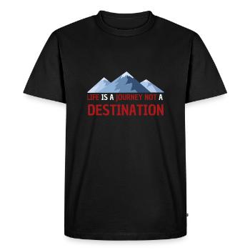 Destination - T-shirt Premium bio Homme - noir - Devant - Nico (187cm)