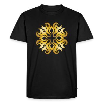 Symbole Cadeau Ornement ethnique Art Orient - T-shirt Premium bio Homme - noir - Devant - Nico (187cm)