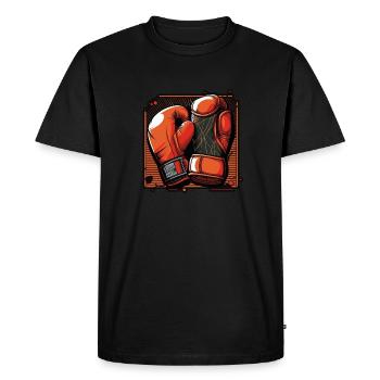 Boxe - T-shirt Premium bio Homme - noir - Devant - Nico (187cm)
