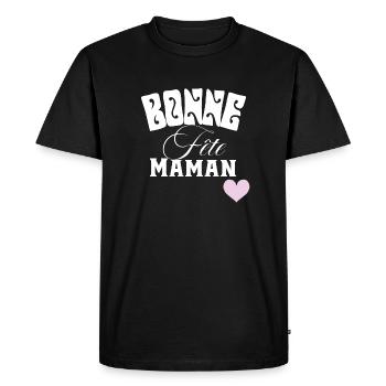 Bonne fête des mères - T-shirt Premium bio Homme - noir - Devant - Nico (187cm)