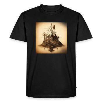 What do you see? - Men's Premium Organic T-Shirt - black - Front - Nico (187cm)