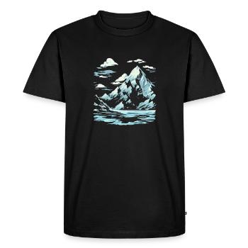 Montagne de glace - T-shirt Premium bio Homme - noir - Devant - Nico (187cm)