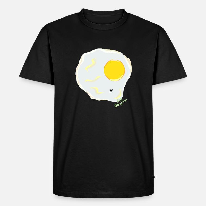 SPIEGELEI v Fliege - Männer Premium Bio T-Shirt - Schwarz